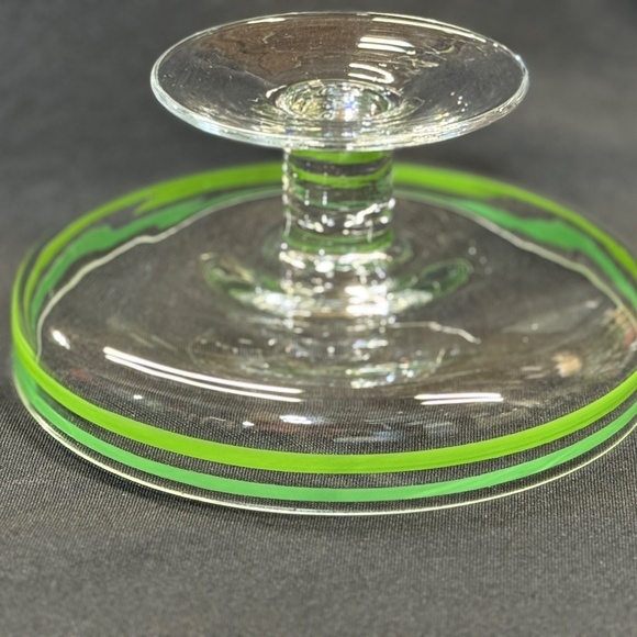 Petite Pedestal Cake Desert Stand with Handpainted Butterflies Flowers - Picture 10 of 12